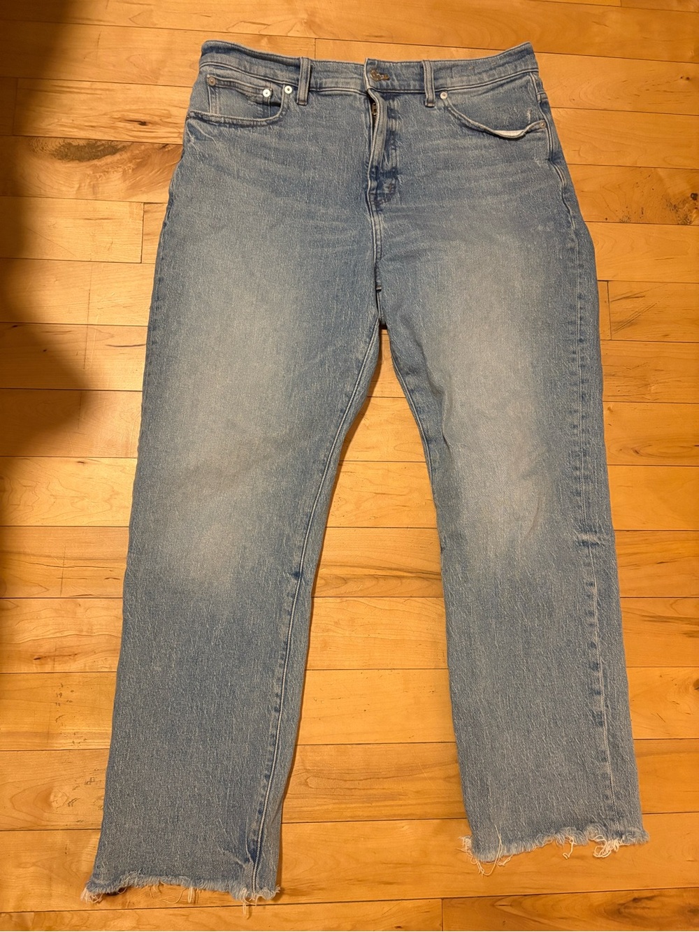 90s High-Rise Madewell Light Blue Straight Jeans 31